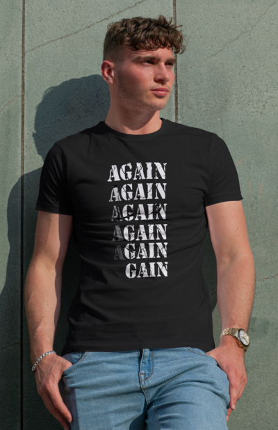 Again Gain Gym Half Sleeve T-Shirt - Image 4
