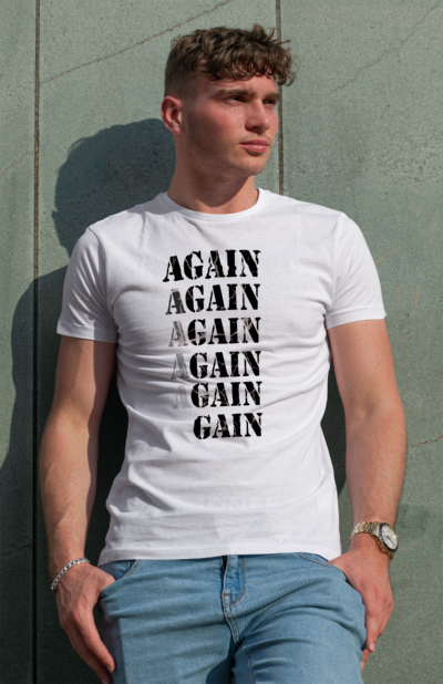 Again Gain Gym Half Sleeve T-Shirt - Image 3
