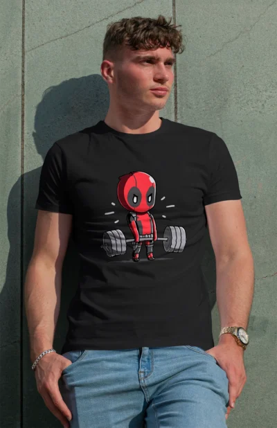 Deadpool Deadlift Half Sleeve T Shirt - Image 4