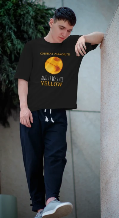 Yellow Coldplay Oversized T-shirt - Image 3