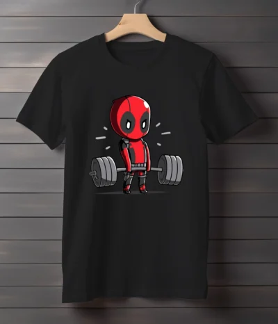 Deadpool Deadlift Half Sleeve T Shirt - Image 2