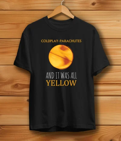 Yellow Coldplay Oversized T-shirt