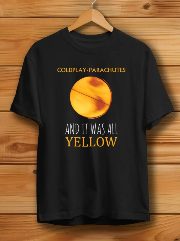 Yellow Coldplay Oversized T-shirt