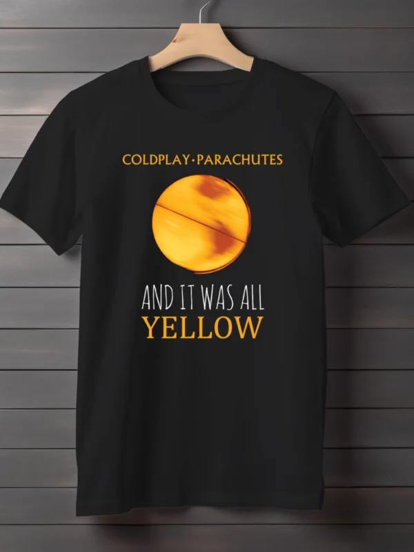 Yellow Coldplay Half Sleeve T-Shirt