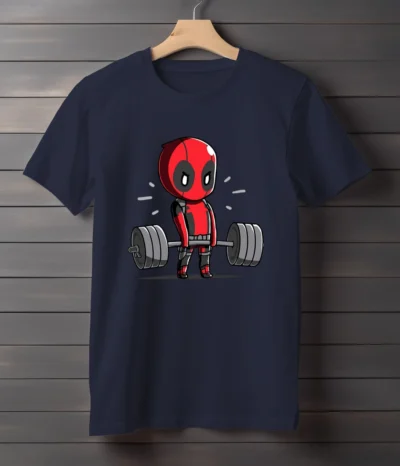 Deadpool Deadlift Half Sleeve T Shirt - Image 3