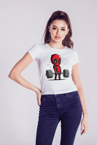 Deadpool Deadlift Half Sleeve T Shirt - Image 5