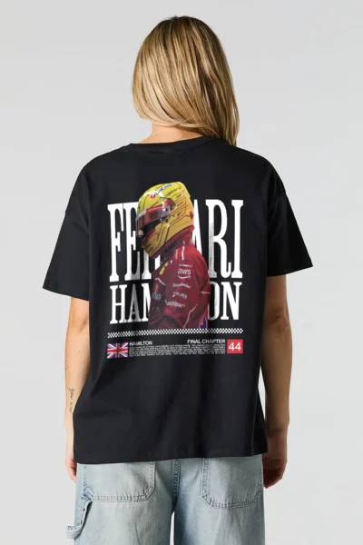 Hamilton x Ferrari Oversized T-Shirt - Image 5