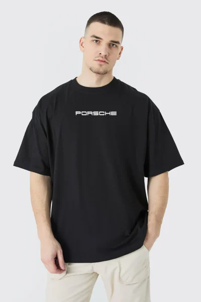 Porsche 911 Blueprint Oversized T-Shirt - Image 4