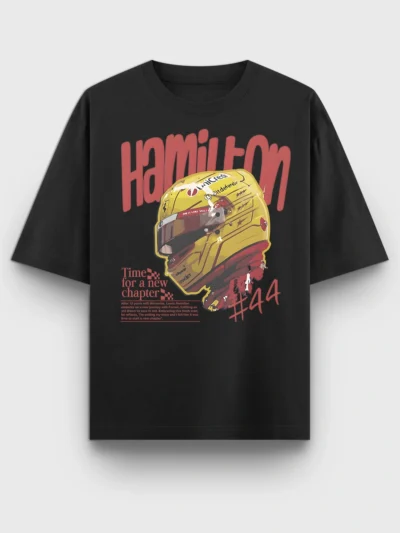 Lewis Hamilton Helmet Oversized T-Shirt - Image 2